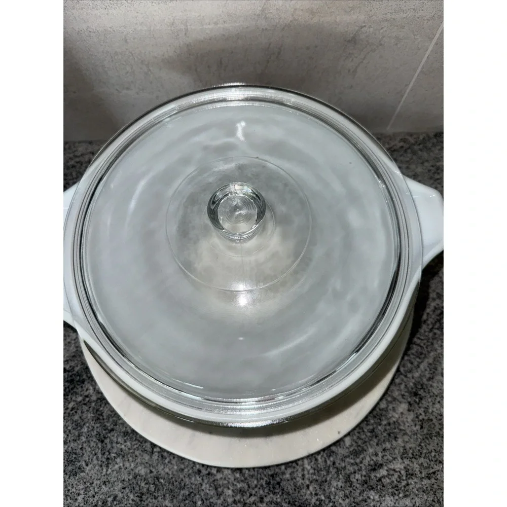 Vintage Pyrex Green 4 Quart #444 Cinderella Mixing Bowl W Glass Lid